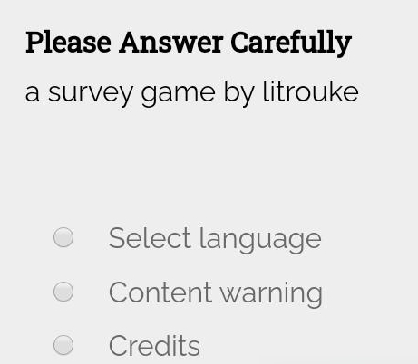 《Please Answer Carefully》问卷游戏如何调整为中文版