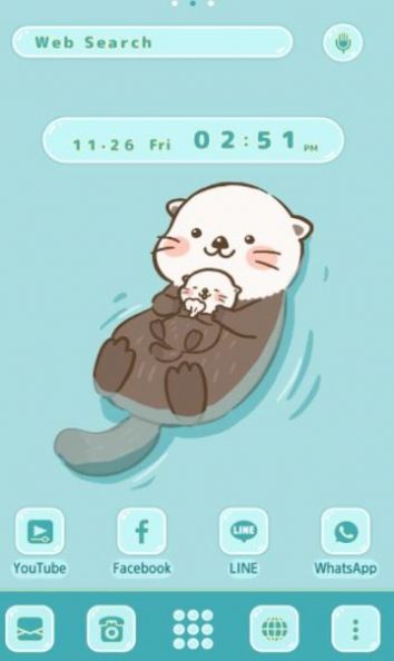 Sea Otter Family水獭家族手机主题app图1