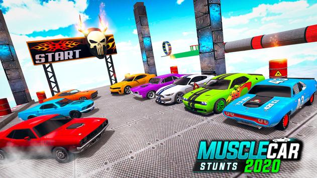 危险的高空肌肉车特技(Muscle Car Stunts 2020)图0