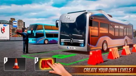 现代巴士车道停车场3d(Modern Bus Drive Parking 3D)图1