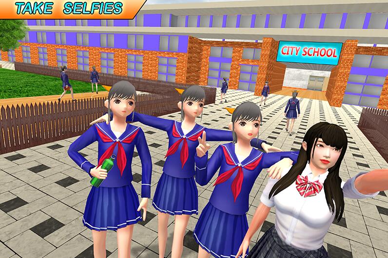 High School Life: Girl Simulator(高中乐趣虚拟女孩游戏)图1