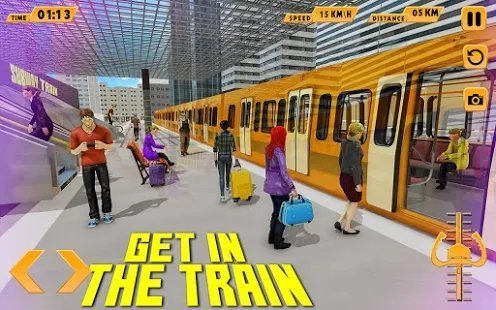 Modern Train Driving Simulator: City Train Games图2