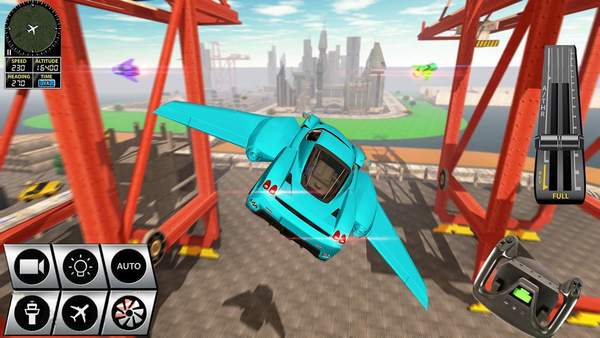 Futuristic Flying Car Racer(未来飞行赛车手免费游戏)图1