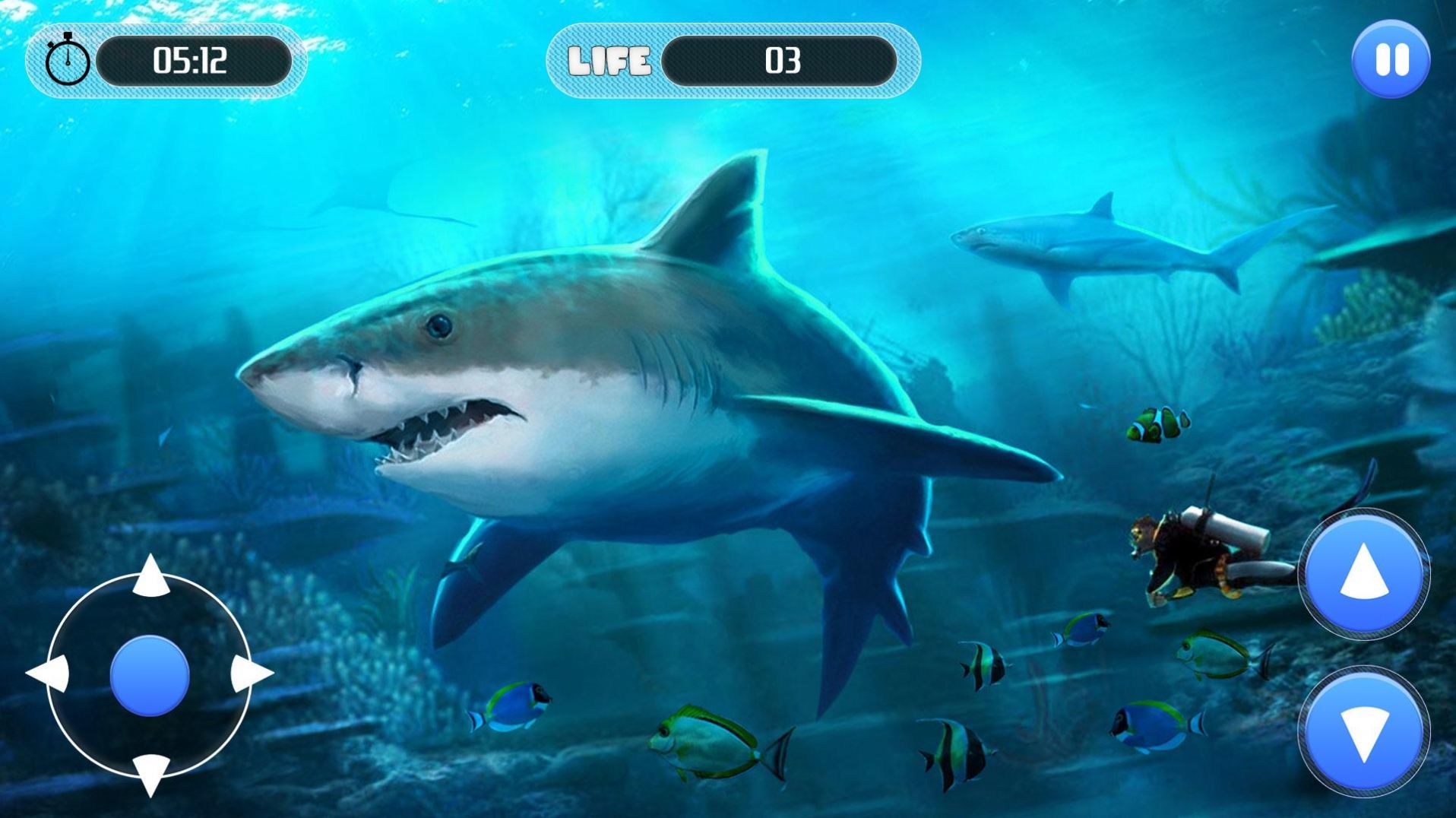 大白鲨生存模拟器(White Shark Attack Mission 3D)图0