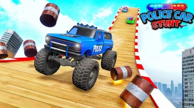 疯狂警车特技驾驶3D(PoliceMegaRampCargameRacingcarstunts3d)图3