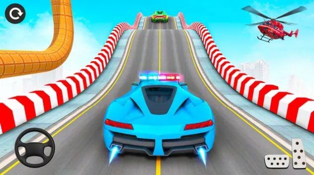 疯狂警车特技驾驶3D(PoliceMegaRampCargameRacingcarstunts3d)图2