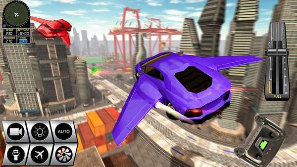 Futuristic Flying Car Racer(未来飞行赛车手免费游戏)图2