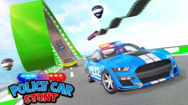 疯狂警车特技驾驶3D(PoliceMegaRampCargameRacingcarstunts3d)图1