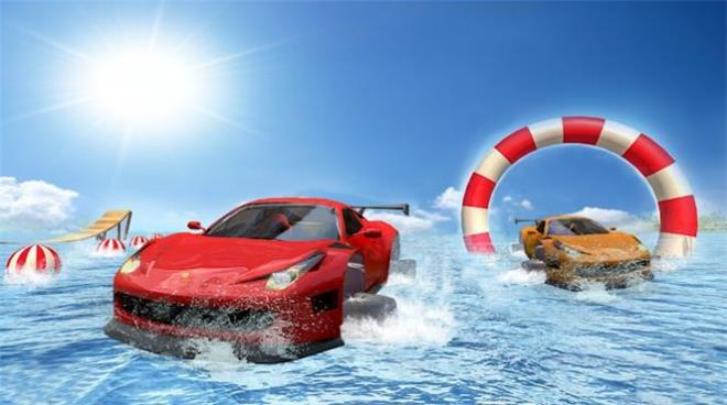 真正的水冲浪车模拟器(Real Water Surfer Car Simulator 3D)图1