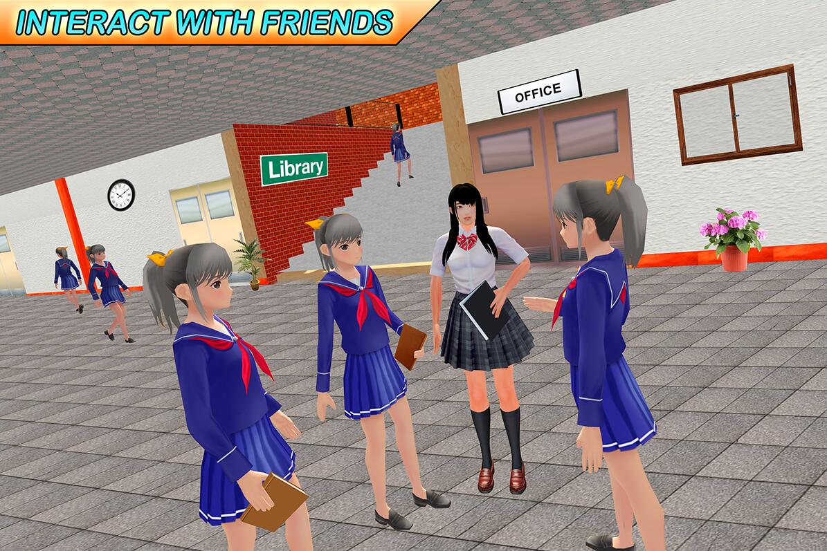 High School Life: Girl Simulator(高中乐趣虚拟女孩游戏)图4