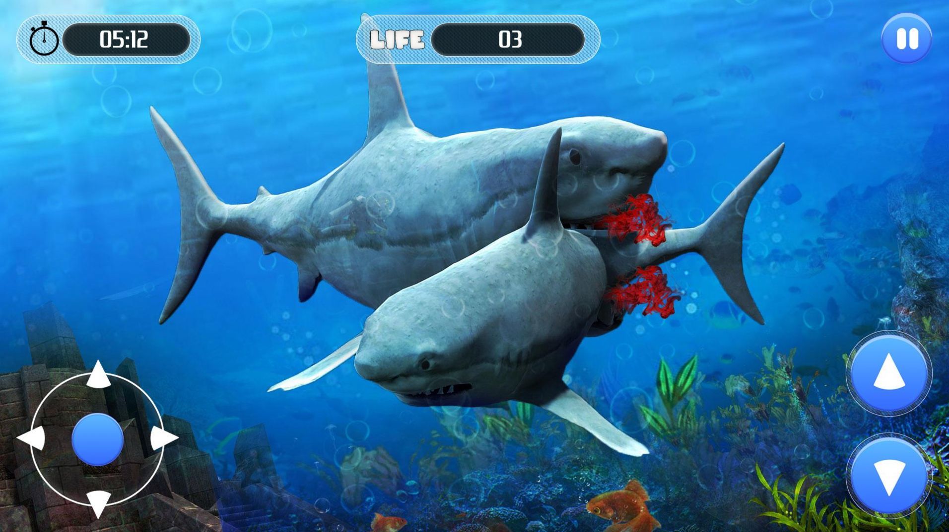 大白鲨生存模拟器(White Shark Attack Mission 3D)图1