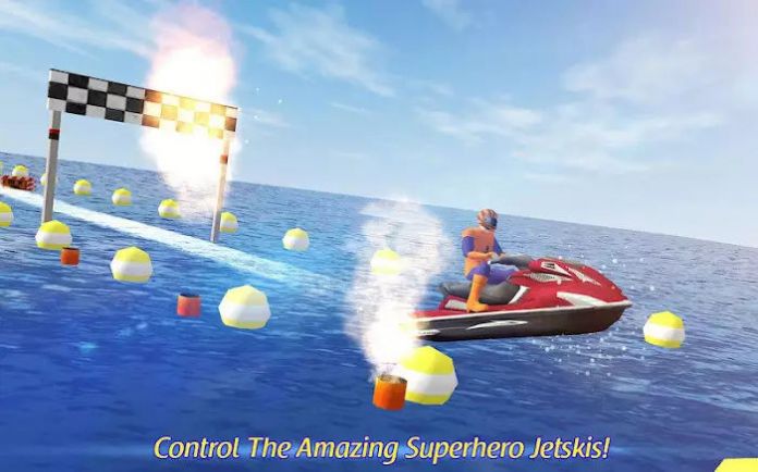 Jetski Water Racing Superheroes League图2