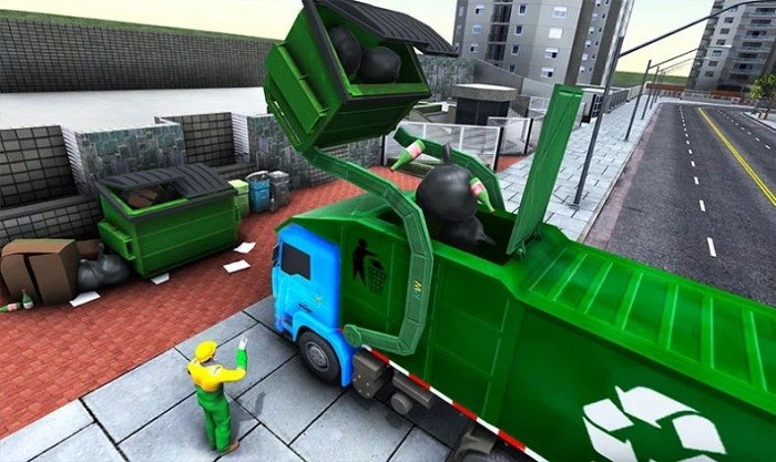 垃圾车真实驾驶模拟器(Road Sweeper Garbage Truck Sim)图0