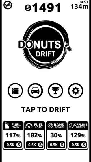 Donuts Drift(黑白漂移游戏)图1