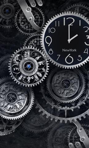 Black Clock Wallpaper Lite时钟动态壁纸图1